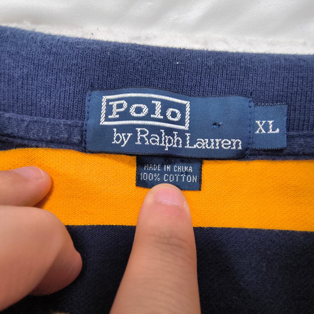 Polo by Ralph Lauren Casual Short Sleeve Collared Polo Shirt Mens Size XL Yellow - Picture 3 of 9